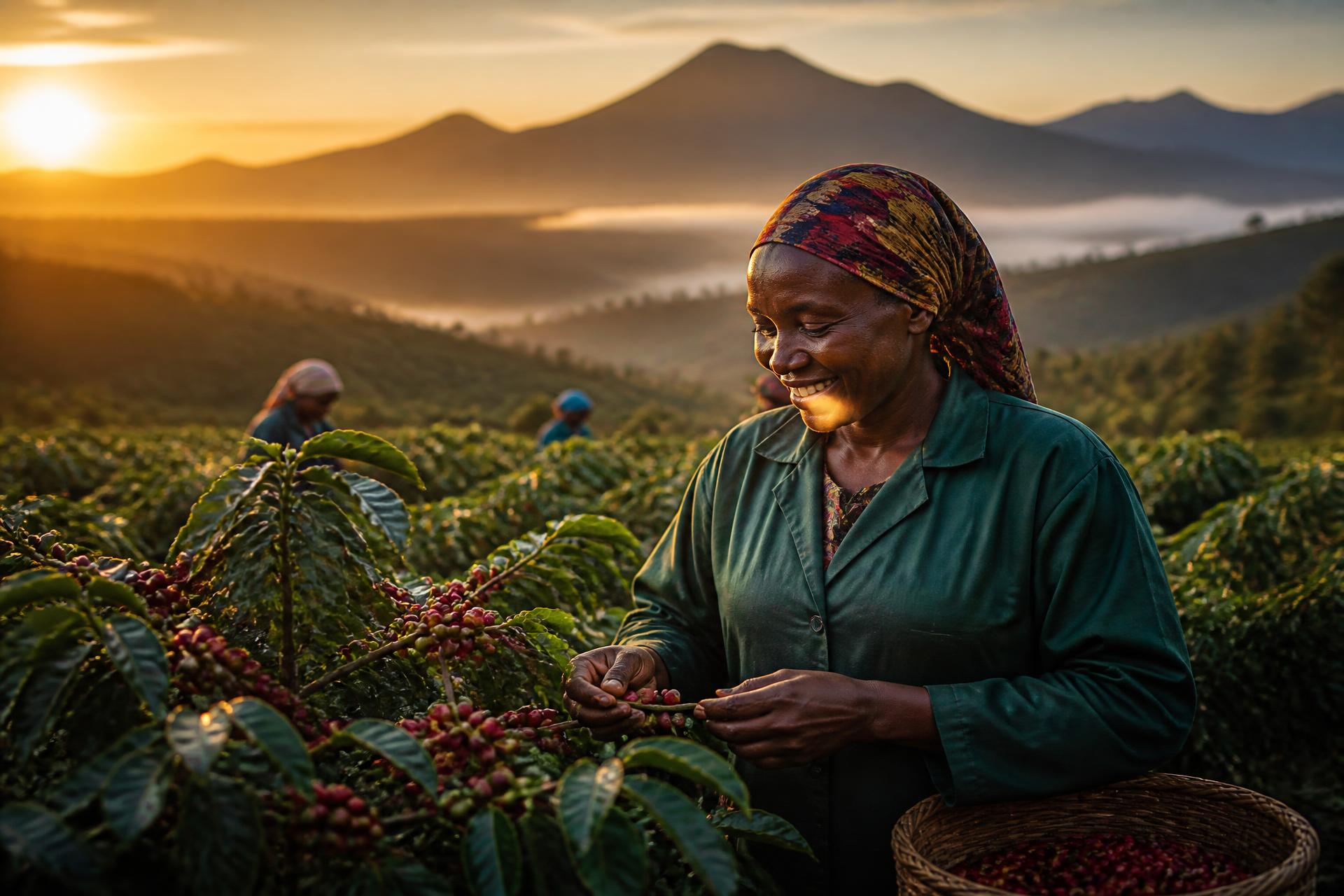 Coffee farm on the slopes of Kilimanjaro